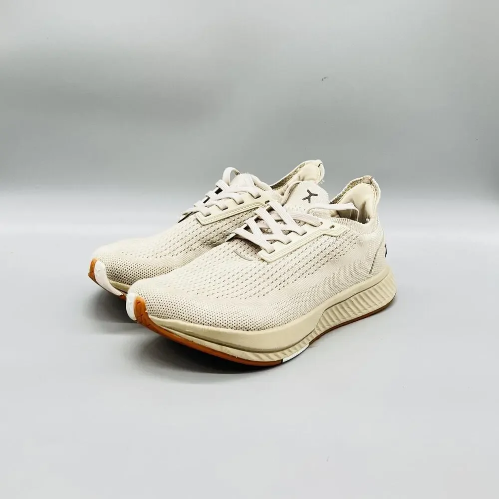 Flux Shoes Womens 7 Beige Knit Adapt Low Top Running Athletic Sneakers Comfort